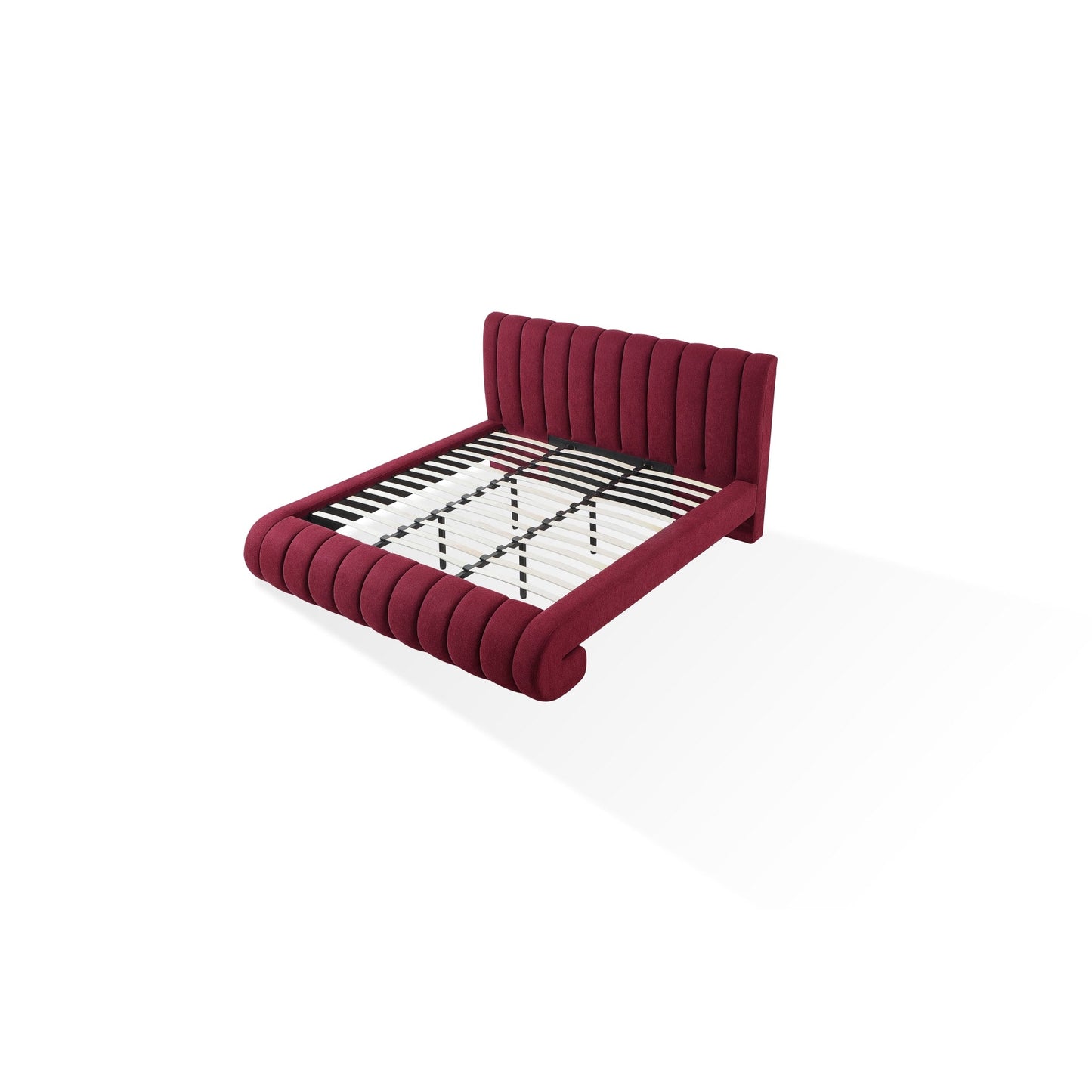 Modus Savage Maximalist Upholstered Bed in Ruby Chenille