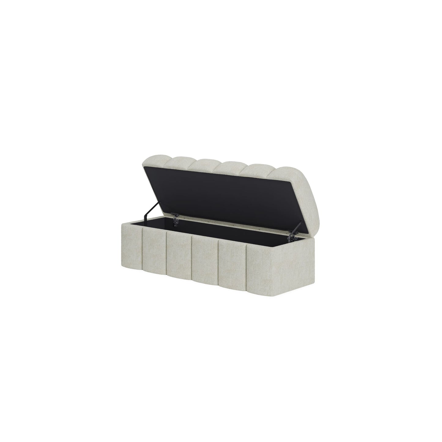 Modus Savage Upholstered Storage Bench in Sandy Chenille