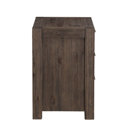 Modus Savanna Three Drawer Solid Wood Nightstand in Coffee Bean