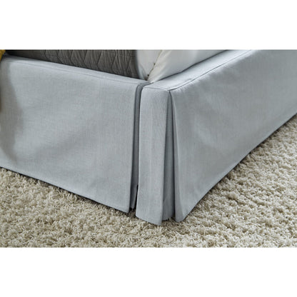 Modus Shelby Skirted Footboard Storage Panel Bed in Sky