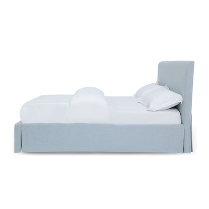 Modus Shelby Skirted Footboard Storage Panel Bed in Sky