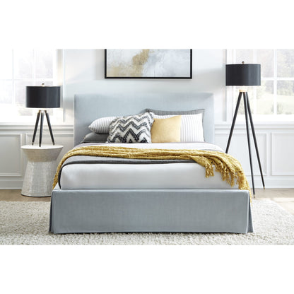 Modus Shelby Skirted Footboard Storage Panel Bed in Sky