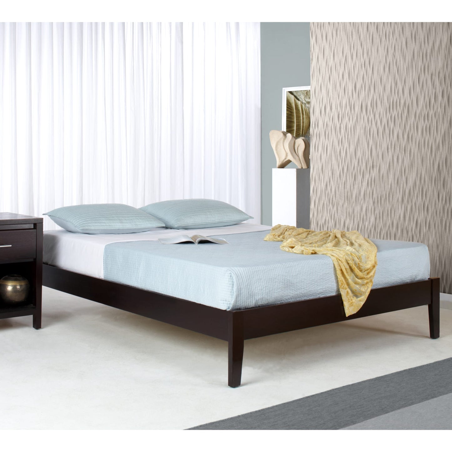 Modus Simple Wood Platform Bed in Espresso