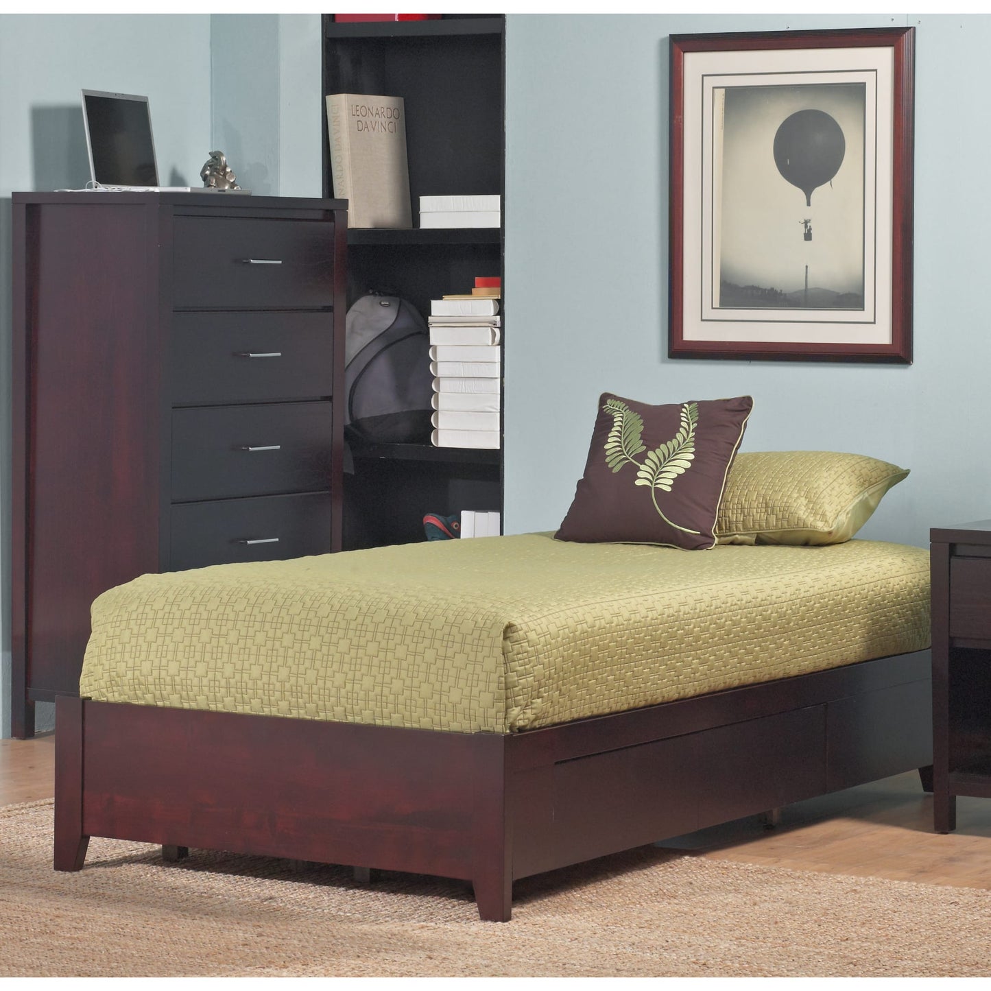 Modus Simple Wood Storage Bed in Espresso