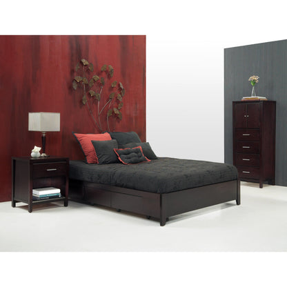 Modus Simple Wood Storage Bed in Espresso