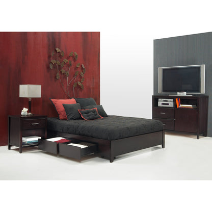 Modus Simple Wood Storage Bed in Espresso