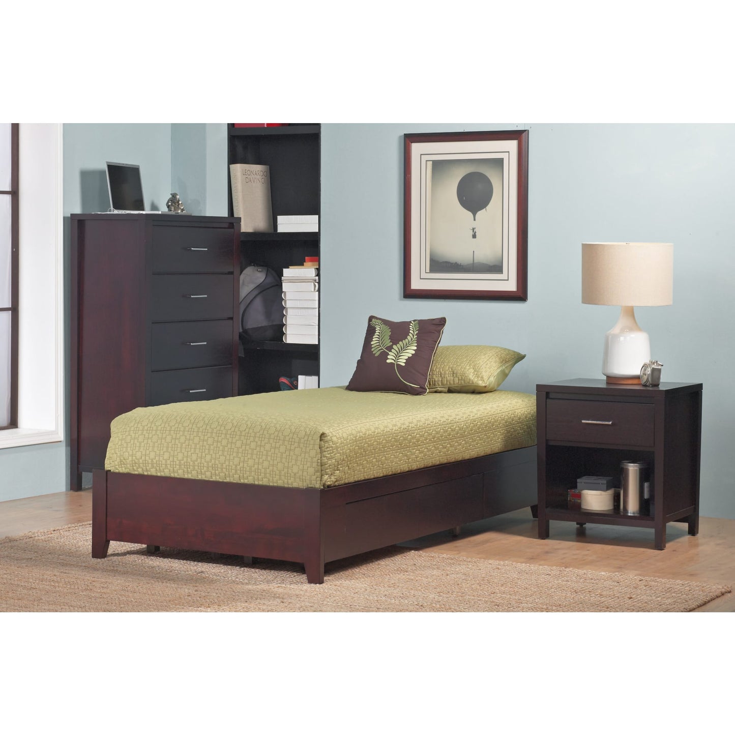 Modus Simple Wood Storage Bed in Espresso