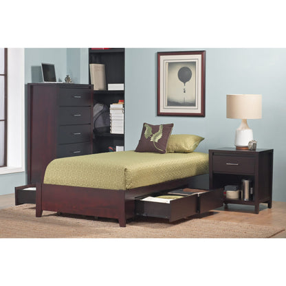 Modus Simple Wood Storage Bed in Espresso
