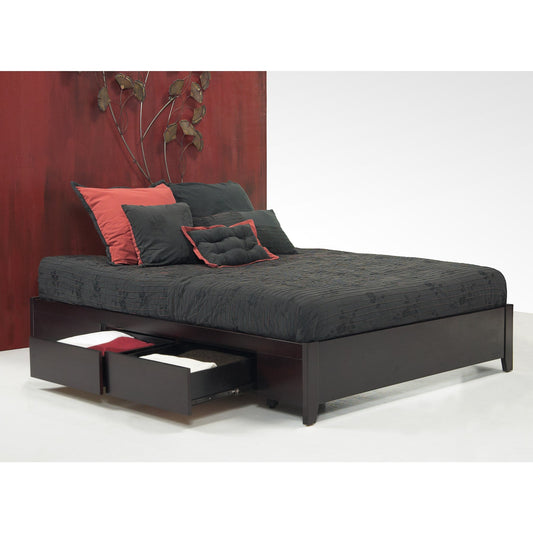 Modus Simple Wood Storage Bed in Espresso