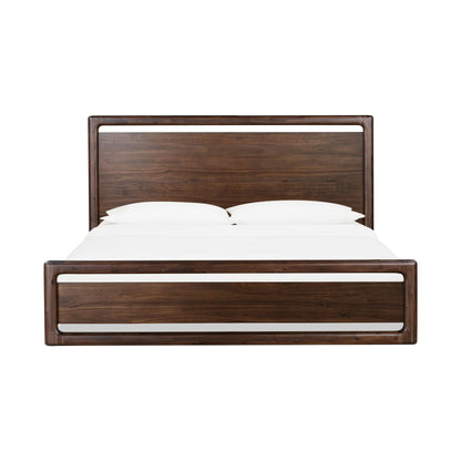 Modus Sol Acacia Wood Platform Bed in Brown Spice
