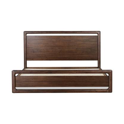 Modus Sol Acacia Wood Platform Bed in Brown Spice