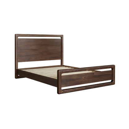Modus Sol Acacia Wood Platform Bed in Brown Spice