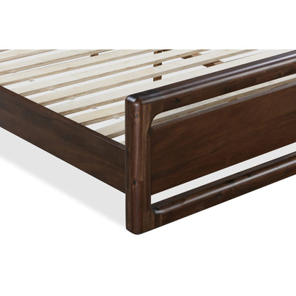 Modus Sol Acacia Wood Platform Bed in Brown Spice