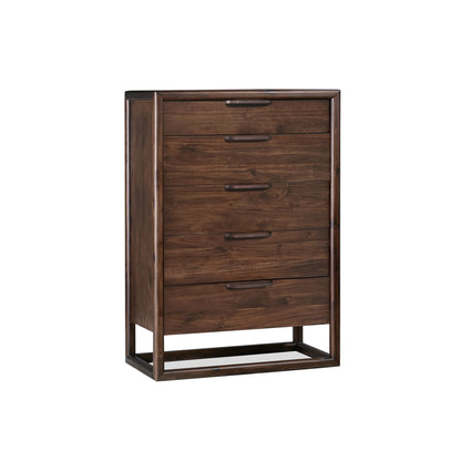 Modus Modus Modus Sol Five Drawer Acacia Wood Chest in Brown Spice