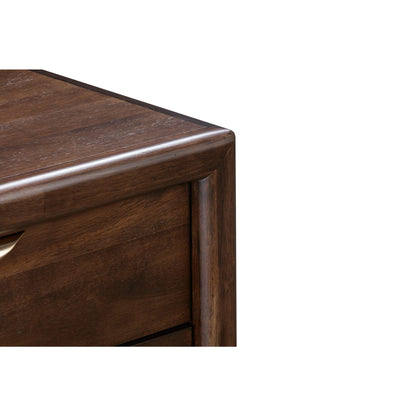 Modus Sol Two Drawer USB-Charging Nightstand in Brown Spice