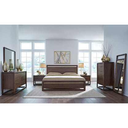 Modus Sol Two Drawer USB-Charging Nightstand in Brown Spice