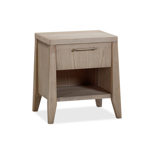 Modus Sumire One Drawer One Shelf Ash Wood Nightstand in Ginger