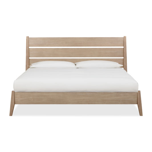 Modus Sumire Slatted Ash Wood Platform Bed in Ginger