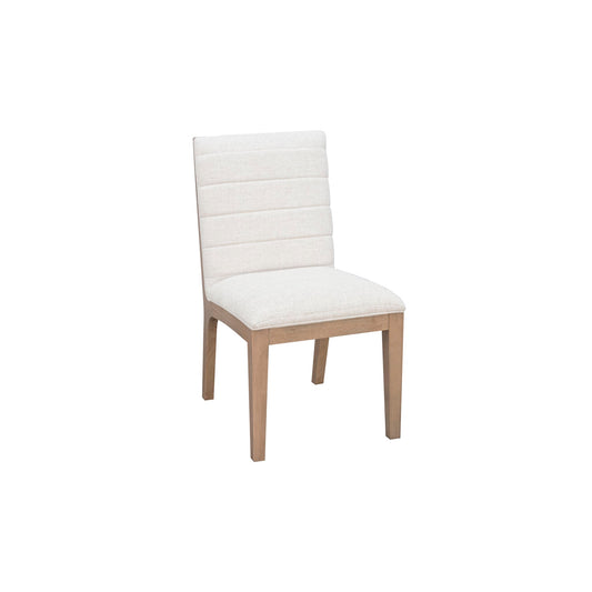 Modus Sumire Solid Wood Dining Chair in Ginger and Natural Linen