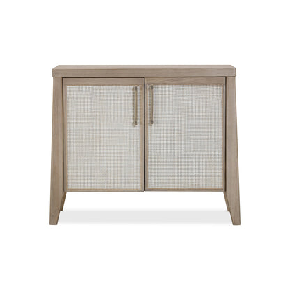 Modus Sumire Two Door Ash Wood Bachelor Chest in Ginger and Natural Cane