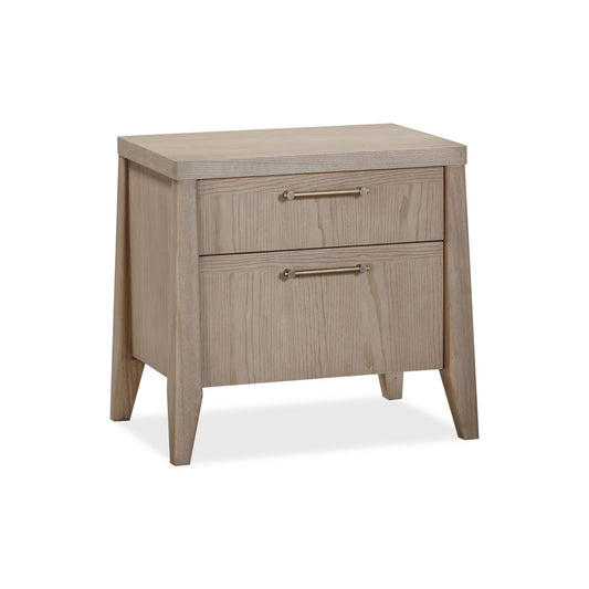 Modus Sumire Two Drawer Ash Wood Nightstand in Ginger