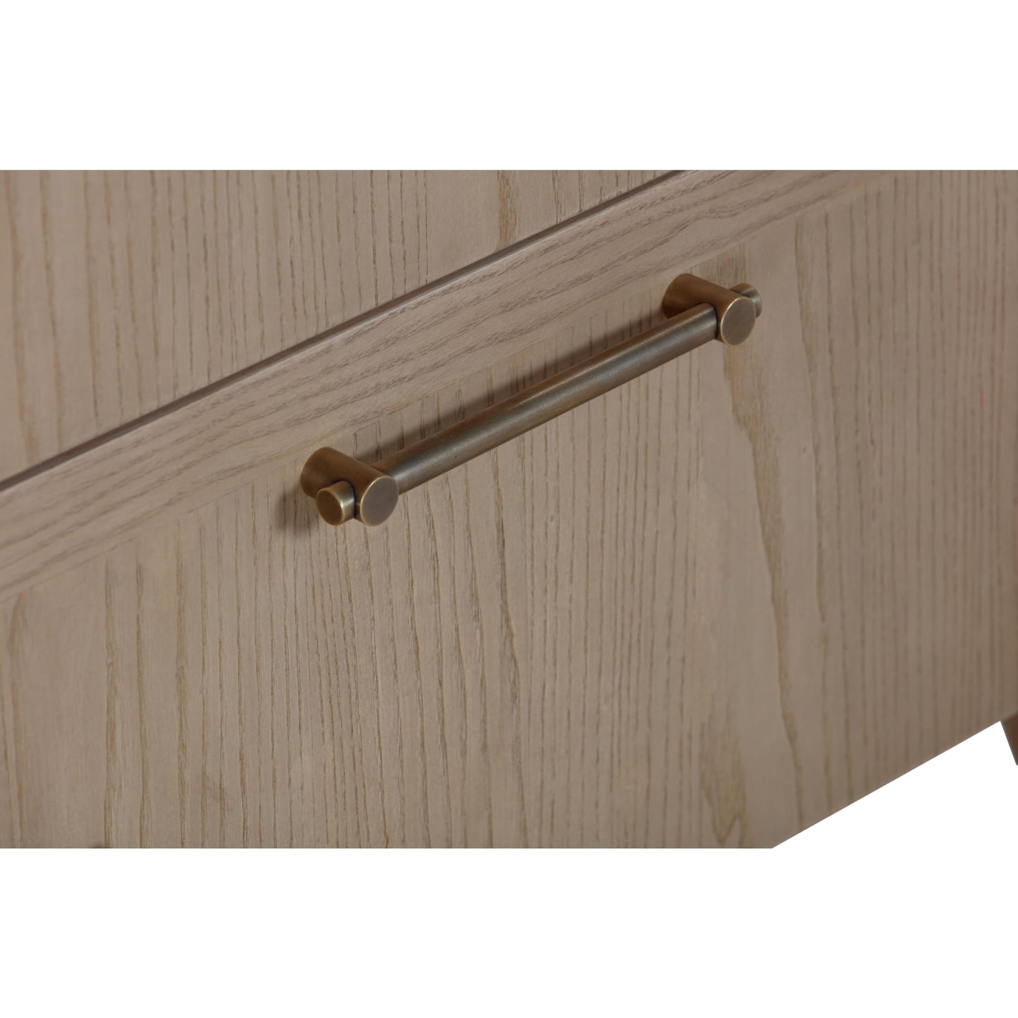 Modus Sumire Two Drawer Ash Wood Nightstand in Ginger