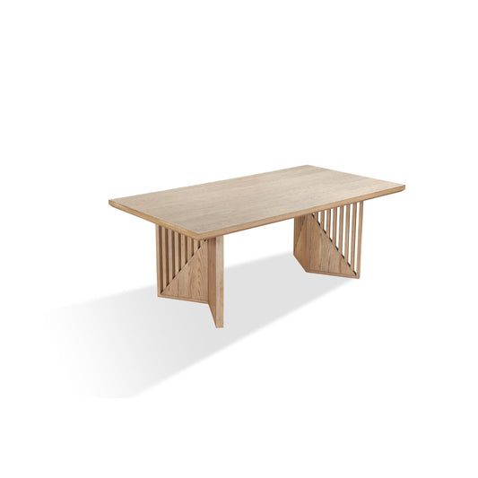Modus Sumner Double Pedestal Oak Dining Table in Natural