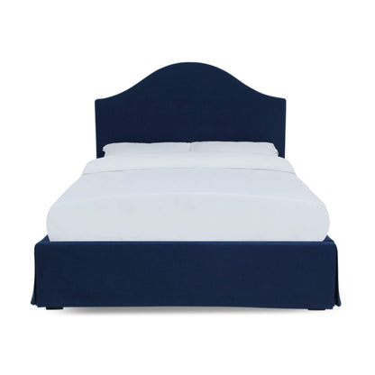Modus Sur Skirted Footboard Storage Panel Bed in Navy