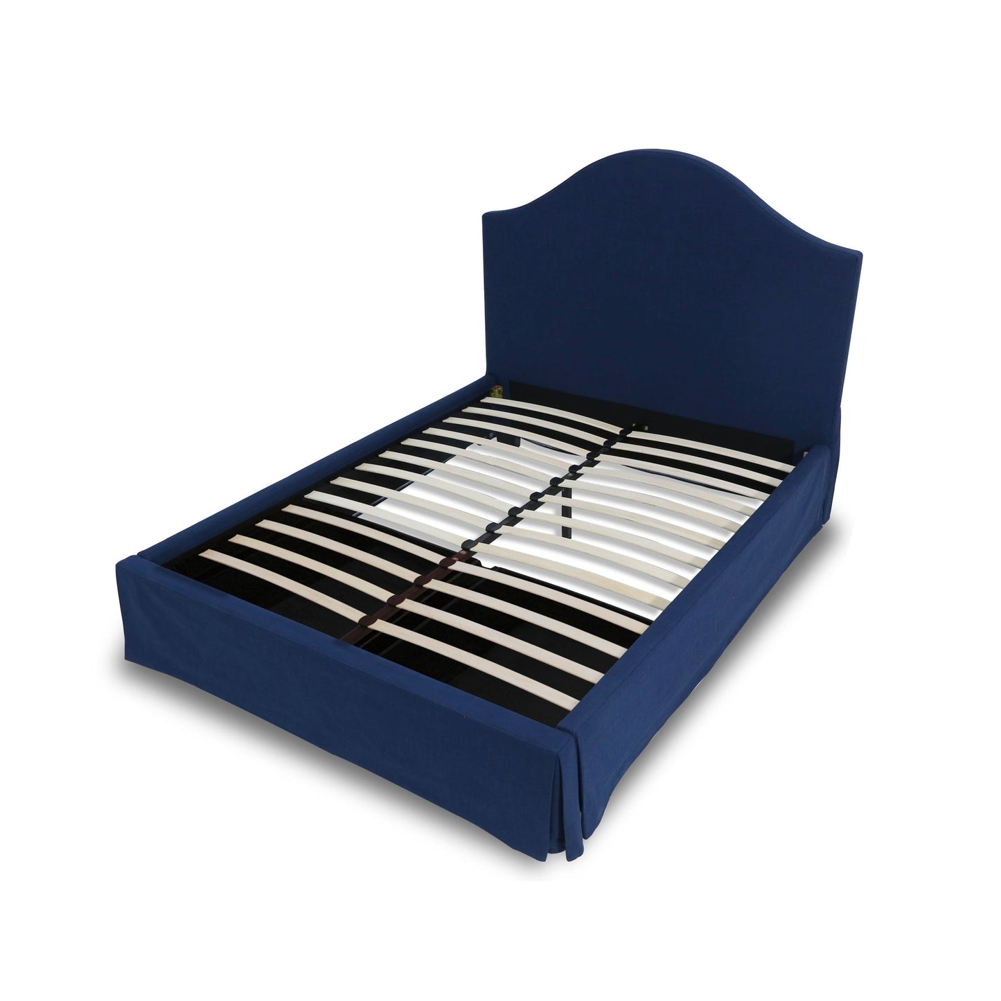 Modus Sur Skirted Footboard Storage Panel Bed in Navy