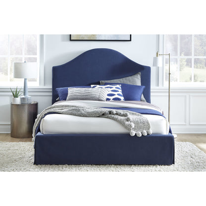 Modus Sur Skirted Footboard Storage Panel Bed in Navy