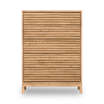 Modus Modus Modus Tanner Five Drawer Ash Wood Chest in Flaxen