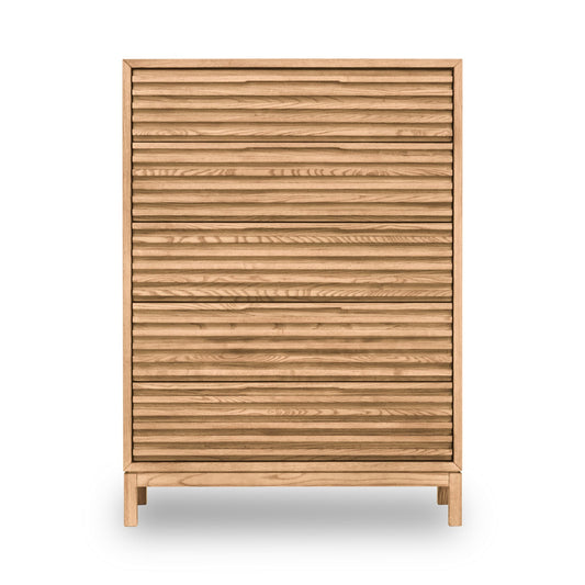 Modus Modus Modus Tanner Five Drawer Ash Wood Chest in Flaxen