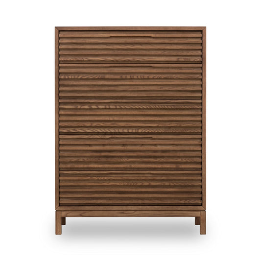 Modus Modus Modus Tanner Five Drawer Ash Wood Chest in Roux