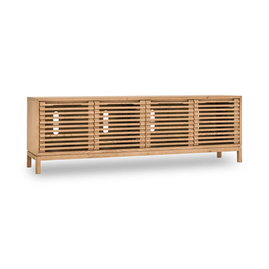 Modus Tanner Four Door Solid Ash Media Console in Flaxen