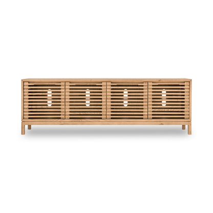 Modus Tanner Four Door Solid Ash Media Console in Flaxen