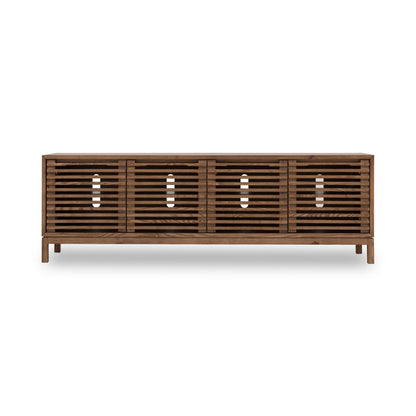 Modus Tanner Four Door Solid Ash Media Console in Roux