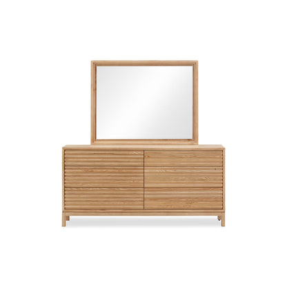 Modus Tanner Six Drawer Ash Wood Dresser in Flaxen