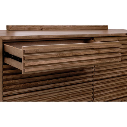 Modus Tanner Six Drawer Ash Wood Dresser in Roux