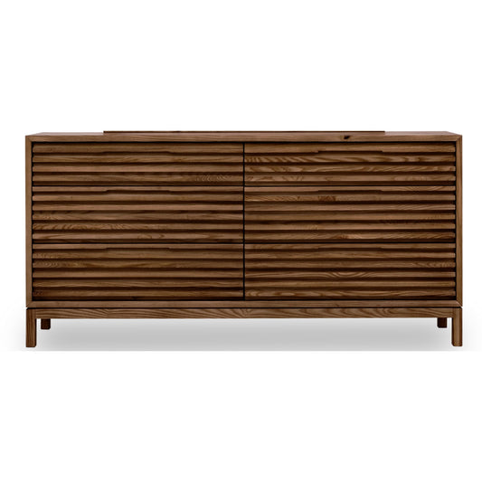 Modus Tanner Six Drawer Ash Wood Dresser in Roux