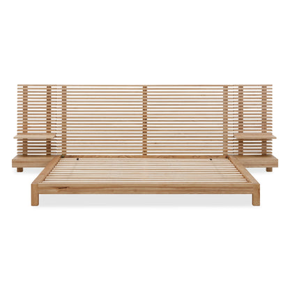 Modus Tanner Solid Ash Wall Bed with Integrated Nightstands in Flaxen