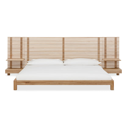 Modus Tanner Solid Ash Wall Bed with Integrated Nightstands in Flaxen