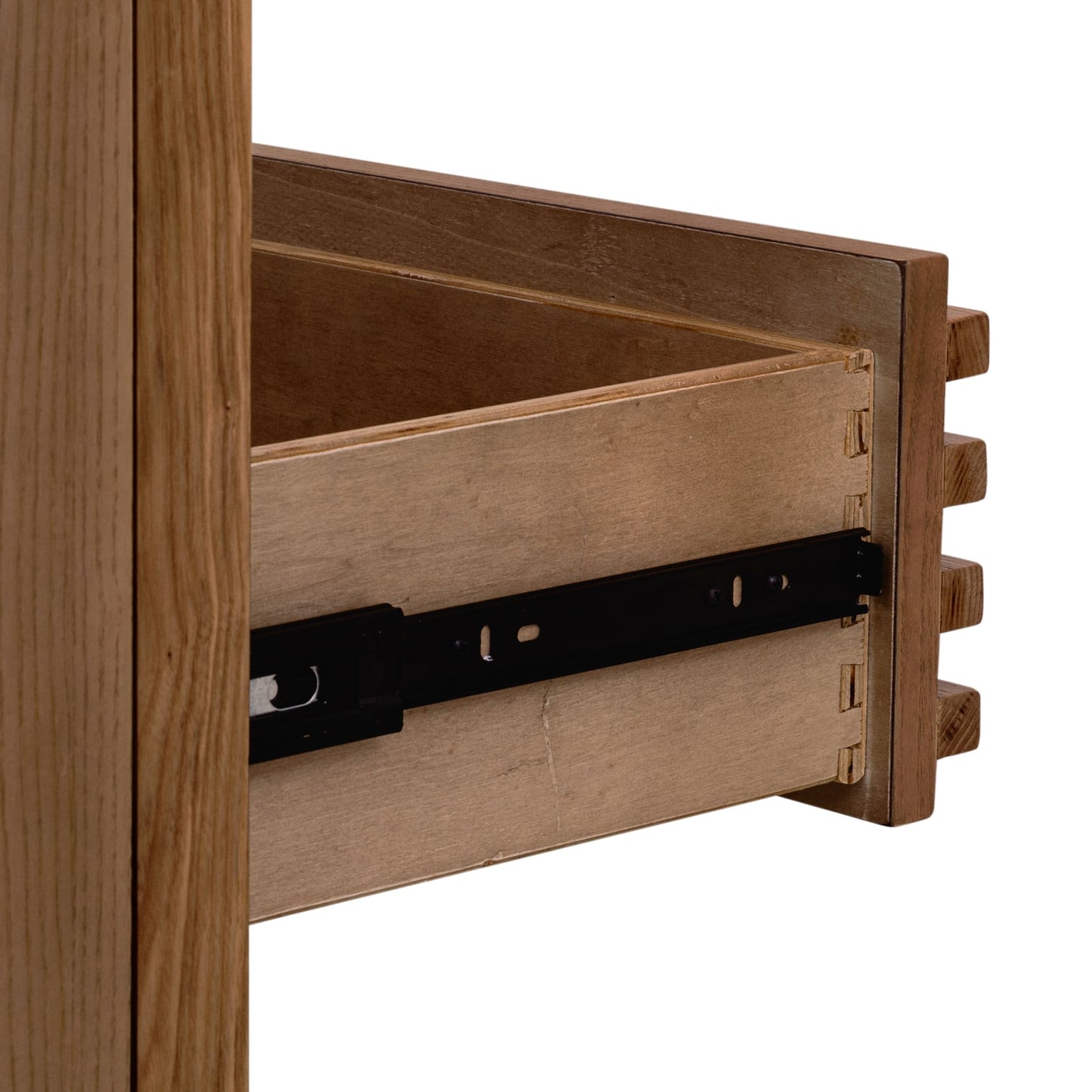 Modus Tanner Two Drawer Ash Wood Nightstand in Roux