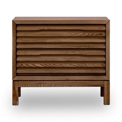 Modus Tanner Two Drawer Ash Wood Nightstand in Roux