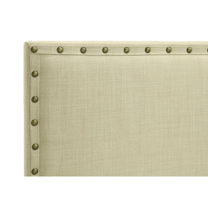 Modus Tavel Nailhead Upholstered Platform Bed in Tumbleweed