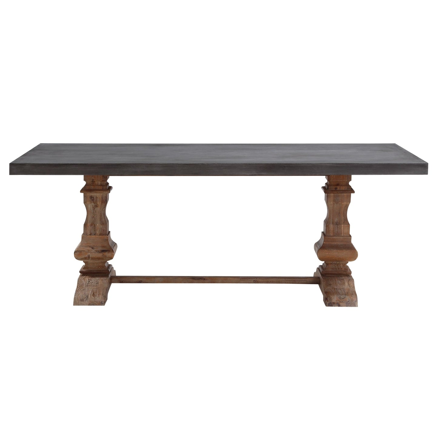Modus Thurston Concrete and Solid Wood Rectangular Dining Table