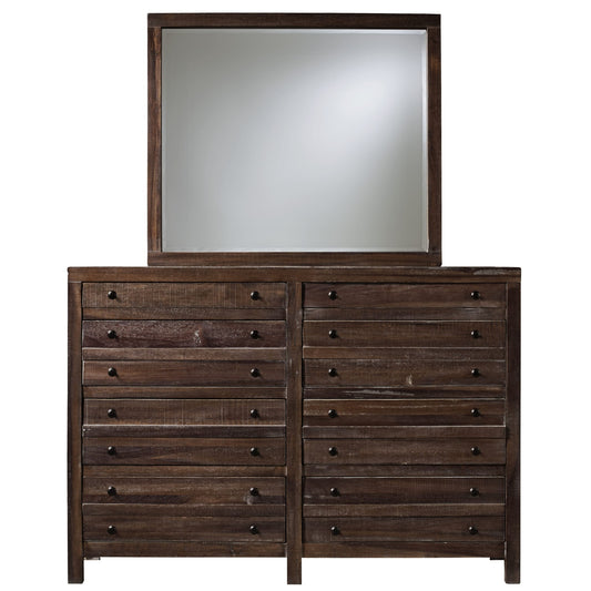 Modus Townsend Eight Drawer Solid Wood Dresser in Java