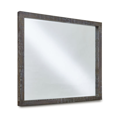 Modus Townsend Solid Wood Beveled Glass Mirror in Gunmetal