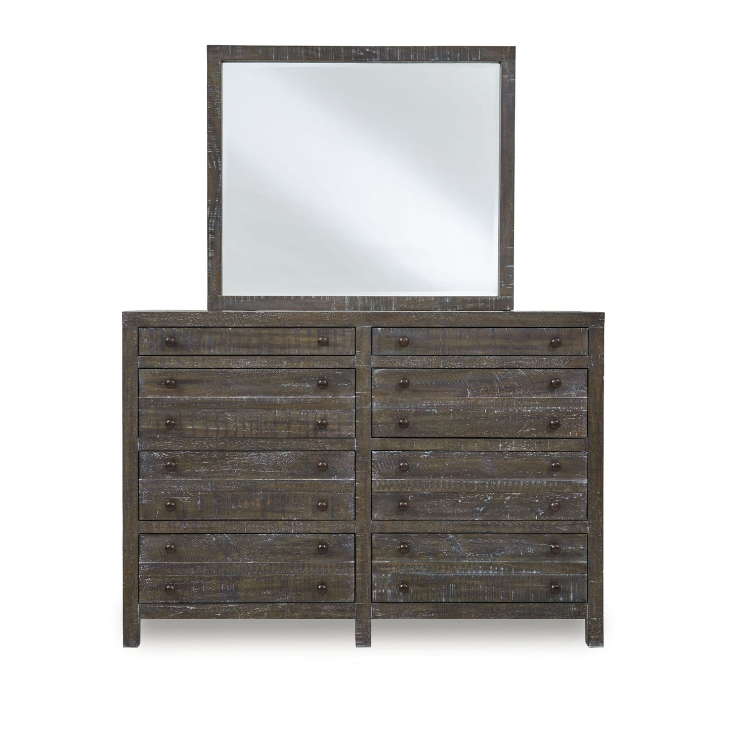 Modus Townsend Solid Wood Eight Drawer Dresser in Gunmetal
