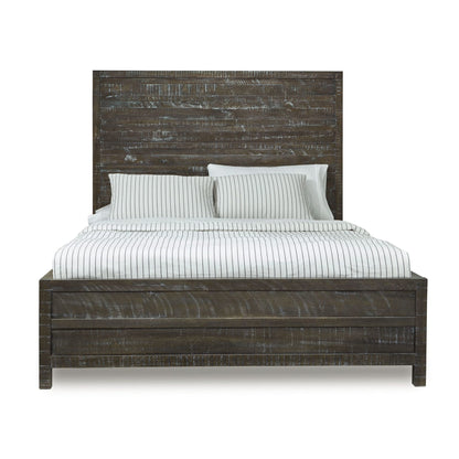 Modus Townsend Solid Wood Low-Profile Bed in Gunmetal
