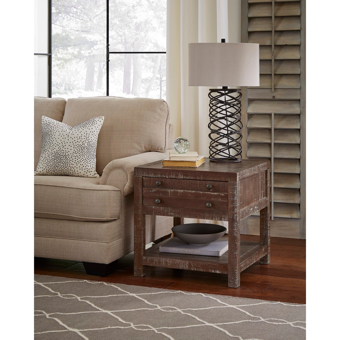 Modus Townsend Solid Wood Side Table in Java